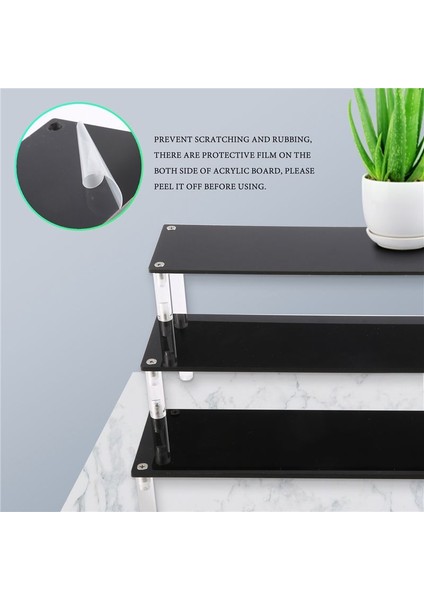 3 Katmanlı Akrilik Cupcake Ekran Standı Koleksiyon Organizatör Rafı Tatlılar ve Kozmetik Ürünleri Ekran Yükselticileri (Yurt Dışından) fırsatları