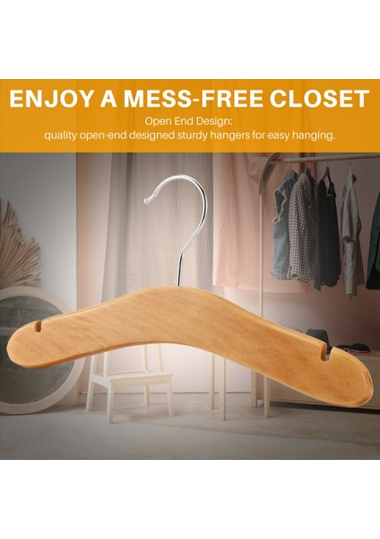 Ahşap Bebek Askıları Çocuk Askıları Çocuklar Için Çentikli Omuz Tasarımı Dekorasyon Askısı 10 Paket Küçük (Yurt Dışından) indirimleri