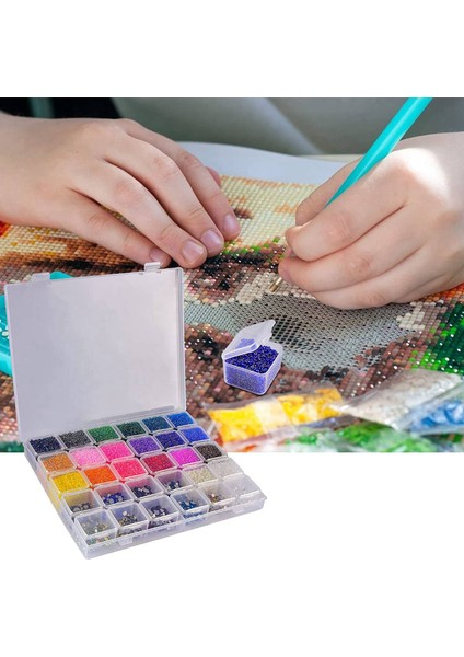 2x 30 Izgaralar Büyük Elmas Boyama Depolama Aletler Kaplar Plastik Boncuk Organizatör Elmas Nakış Sadece Kutu (Yurt Dışından) indirimleri