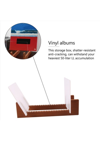 Vinil Kayıt Depolama Sahibi - Akrilik Uçlar - Bu Modern Portatif Raf Ünitesinde Bekarlarınızı ve Lp&#39 Lerinizi Görüntüleyin (Yurt Dışından) fırsatları