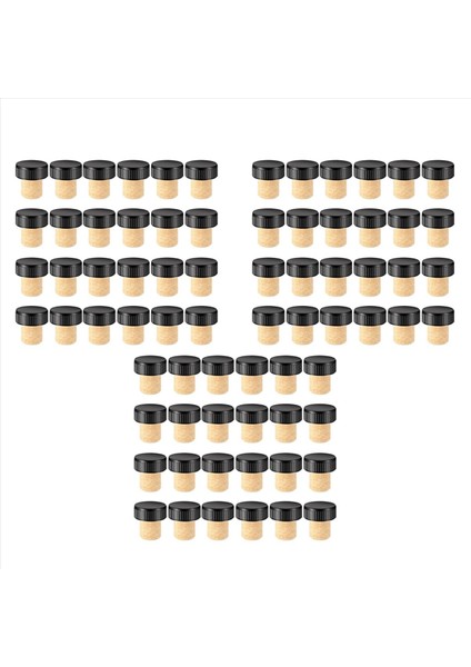 72 Adet Tıkaçları Tatma Mantarları T-Şekilli Şarap Mantarları Üst Ahşap Şarap Şişesi Durdurucu Şişe Fişleri (Yurt Dışından)