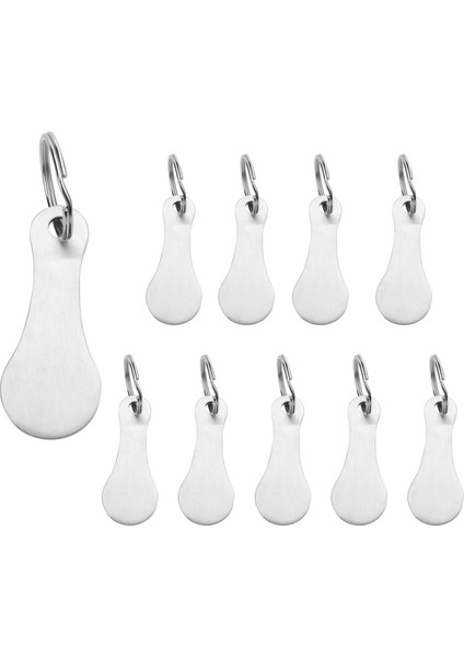 Anahtar Halka-Cans Olarak 10 Adet Paslanmaz Çelik Alışveriş Arabası Çıkarıcı Dükkalanan Arabası Jetonu Doğrudan Ayrılabilir (Yurt Dışından)