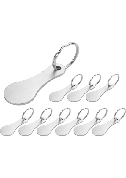 Anahtar Halka-Cans Olarak 10 Adet Paslanmaz Çelik Alışveriş Arabası Çıkarıcı Dükkalanan Arabası Jetonu Doğrudan Ayrılabilir (Yurt Dışından) fiyatları
