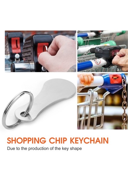 Anahtar Halka-Cans Olarak 10 Adet Paslanmaz Çelik Alışveriş Arabası Çıkarıcı Dükkalanan Arabası Jetonu Doğrudan Ayrılabilir (Yurt Dışından) indirimleri