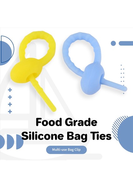 10PCS Gıda Sınıfı Silikon Torba Bağlar Kablo Yönetimi Zip Kravat Bükümü Çok Amaçlı Çoklu Kullanımlı Çanta Klips Ekmek Kravat Gıda Tasarrufu (Yurt Dışından) fırsatları