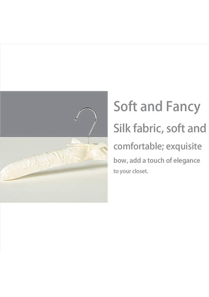 Narin Gelinlik Için 3x Saten Yastıklı Askılar Kış Kazakları Için Anti-Rust Döner Kancalı Ipek Askılar (Yurt Dışından) indirimleri