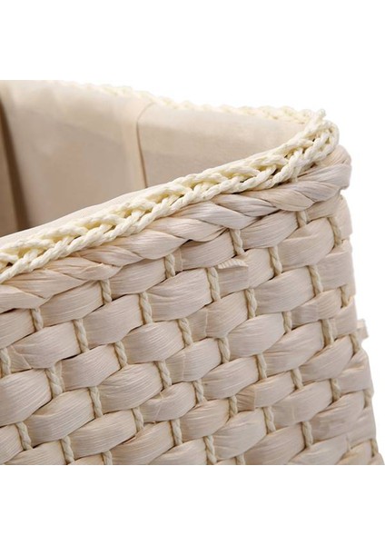 Manuel Dokuma Depolama Sepeti El Yapımı Çamaşırhane Hasır Sepetler Sundues Organizatör Kıyafet Oyuncakları Konteyner Dekorasyon -Brown (Yurt Dışından) indirimleri