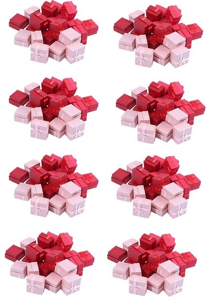 192 Parçalı Kutusu Seti - Yıldönümleri Düğünler Doğum Günleri Çeşitli Renkler Için Kare Yüzük Takı Kutusu (Yurt Dışından)