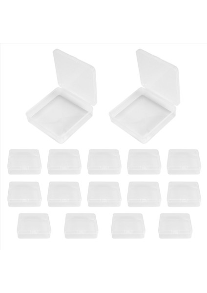 16 Paket Küçük Kaplar Temiz Plastik Kutular Boncuklar Depolama Organizatörleri Küçük Eşyalar Mücevherler El Sanatları Için Menteşeli Kapaklarla (Yurt Dışından) fiyatları