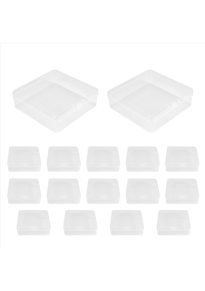 16 Paket Küçük Kaplar Temiz Plastik Kutular Boncuklar Depolama Organizatörleri Küçük Eşyalar Mücevherler El Sanatları Için Menteşeli Kapaklarla (Yurt Dışından) modelleri