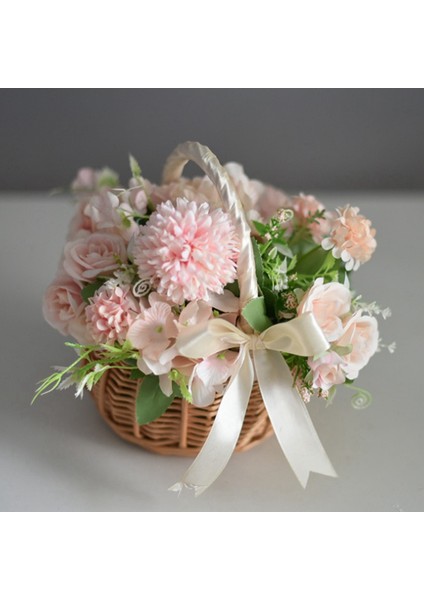 2x Dokuma Çiçek Sepeti Rattan Depolama Sepeti Çiçek Kız El Sepeti El Yapımı Çiçek Sepeti Yay L (Yurt Dışından) indirimleri