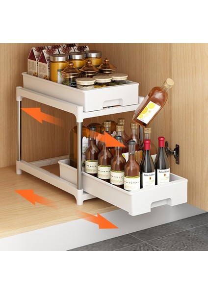 Mutfak Baharat Raf Çekmece Raf Mutfak Dolapları Organizatör Çeken Tip Sebze Meyve Depolama Sepet Çekmecesi Beyaz (Yurt Dışından) modelleri