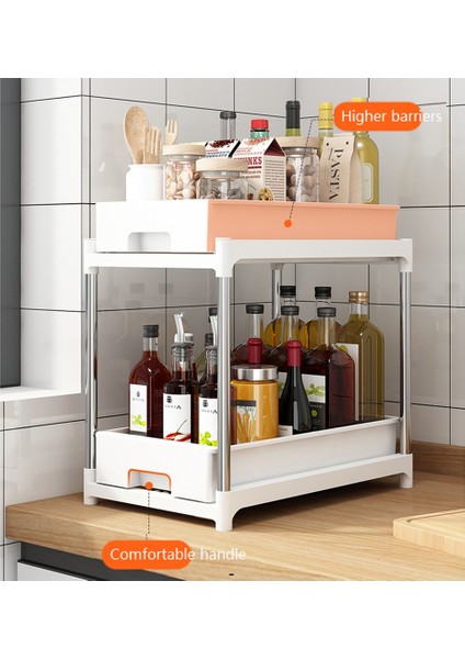 Mutfak Baharat Raf Çekmece Raf Mutfak Dolapları Organizatör Çeken Tip Sebze Meyve Depolama Sepet Çekmecesi Beyaz (Yurt Dışından) indirimleri