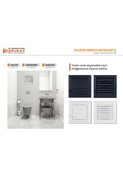 Menfez Banyo / Wc Havalandırma Menfezi / Plastik fırsatları