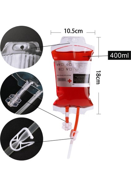 20PCS 400ML Şeffaf Içecek Çantası 20X Çıkartmalar Yeniden Kullanılabilir Kan Enerjisi Çantası Prop Cadılar Bayramı Dekorasyonları (Yurt Dışından) modelleri