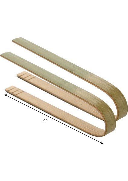 600 Paket Mini Bambu Maşa 4 Inç Tek Kullanım Maşaları Eko Dostu Mini Tek Kullanımlık Bambu Mutfaklar Tost Maşaları (Yurt Dışından) fırsatları