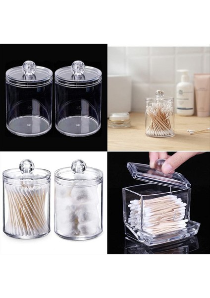 Qtıp Tutucu Pamuklu Swab Tutucu Depolama Dağıtıcı Temiz Pamuk Top Swab Tutucu Banyo Için Kapaklı Easet Kavanozlar (Yurt Dışından) modelleri