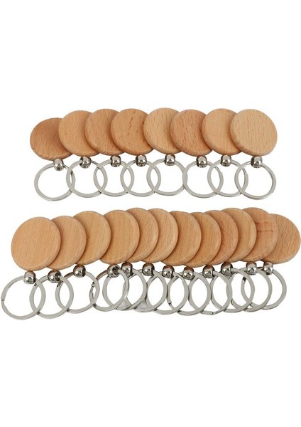 120PCS Boş Yuvarlak Ahşap Anahtarlık Diy Ahşap Anahtarlık Anahtar Etiketi Si (Yurt Dışından) fiyatları