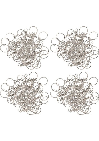 800PCS Zincir Gümüş Anahtar Halkası ve Açık Atlama Halkaları ile Crafts Dıy (1 INÇ/25MM) (Yurt Dışından)