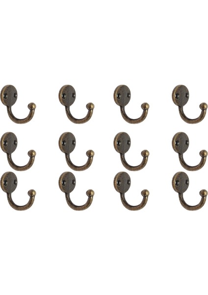 Lot 12PCS Retro Coat Şapka Kanca Kapı Duvar Askı Alaşımı 35 x 30MM -Bronz (Yurt Dışından)
