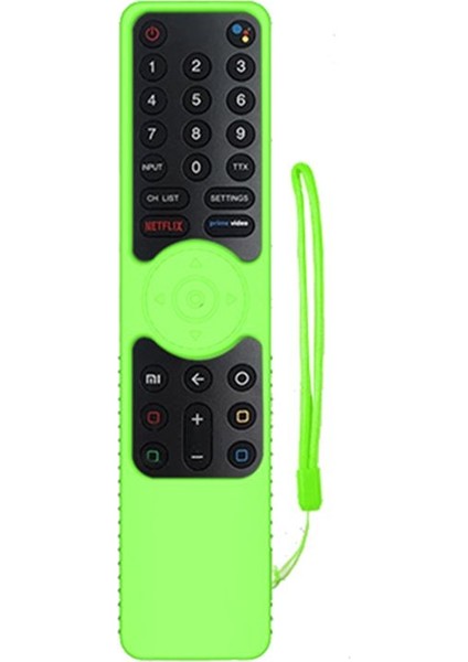 Xiaomi- Smart Tv 4s Uzaktan Kumandalı Silikon Uzaktan Kumanda Çantası Kordonlu Aydınlık Yeşil ile Şok Geçirmez Koruyucu (Yurt Dışından)