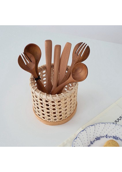 2x Rattan Yemek Çubukları Depolama El Yapımı Kaşığı Organizatör Tutucu Kalem Kalemleri Vazo Desteği (Yurt Dışından) modelleri