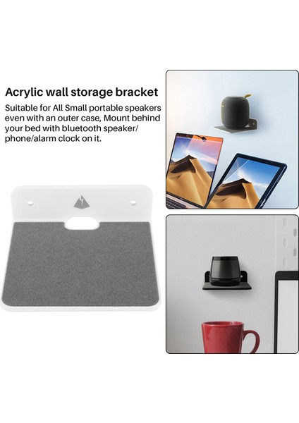 Duvar Raf Hoparlör Standı Bluetooth Hoparlör Için Küçük Duvar Raf Hoparlör Montajı Cep Telefonları Oyuncak Ekran Rafı (Beyaz) (Yurt Dışından) fiyatları