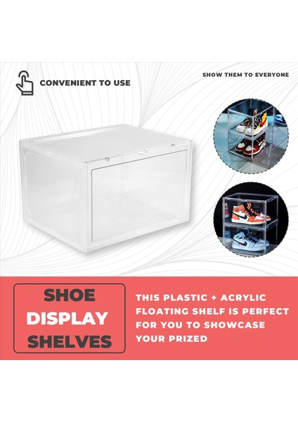 Manyetik Emme Sneaker Saklama Kutusu Şeffaf Basketbol Ayakkabı Ayakkabı Kutusu Koleksiyonu Ekran Ayakkabı Dolabı Temizle (Yurt Dışından) fırsatları