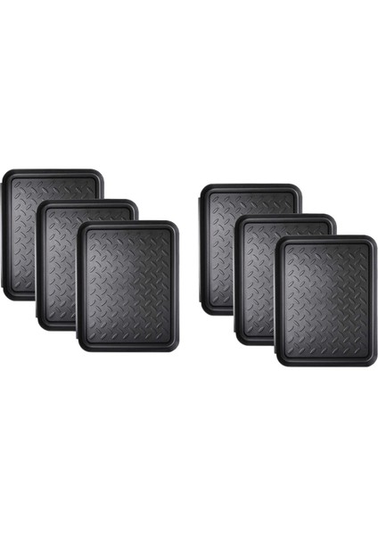 6pcs Boot Tepsisi Ağır Hizmet Ayakkabı Mat Tepsileri Depolama Tepsisi Köpek Kasesi Veya Kedi Kasesi Paspasları Tuzak Çamurunu Korumak Için Tuzak Çamur 13 7X10 8 Inç (Yurt Dışından)