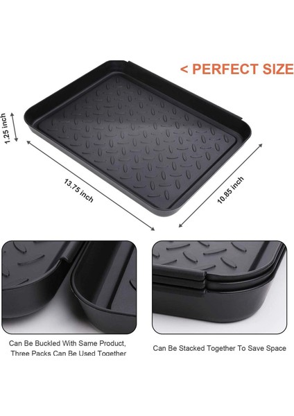6pcs Boot Tepsisi Ağır Hizmet Ayakkabı Mat Tepsileri Depolama Tepsisi Köpek Kasesi Veya Kedi Kasesi Paspasları Tuzak Çamurunu Korumak Için Tuzak Çamur 13 7X10 8 Inç (Yurt Dışından) fiyatları