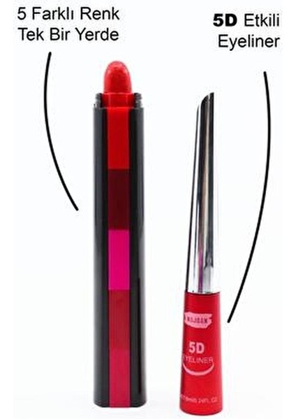 Işıltılı Güzellik Makyaj Seti Orta Ton Renkli Göz Farı ve Kalıcı Makyaj Ürünleri