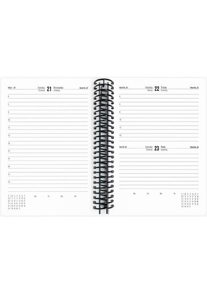 2026 - 17X24 Spiralli Günlük Ajanda - Yeşil fiyatları