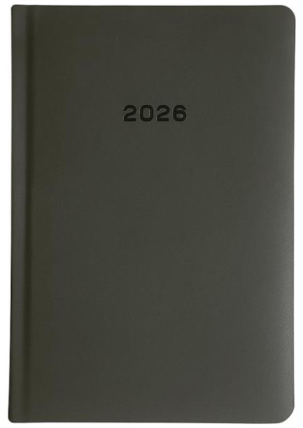 2026 - 14X20 Günlük Termo Deri Ajanda - Gri