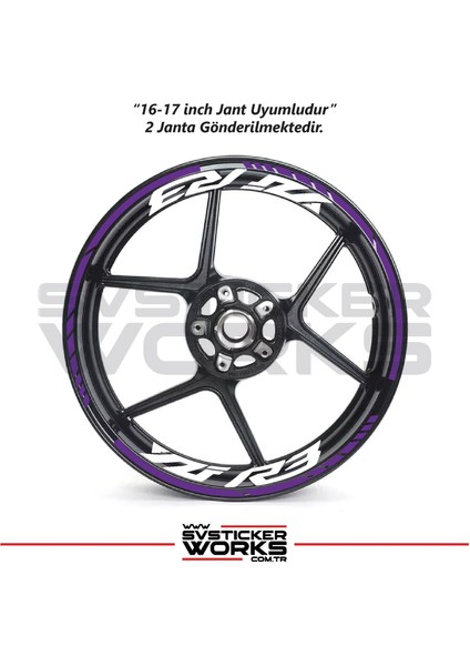 Yamaha Yzf-R3 Yazılı Jant Sticker Dış ve Iç Set Sticker Jant Şeridi