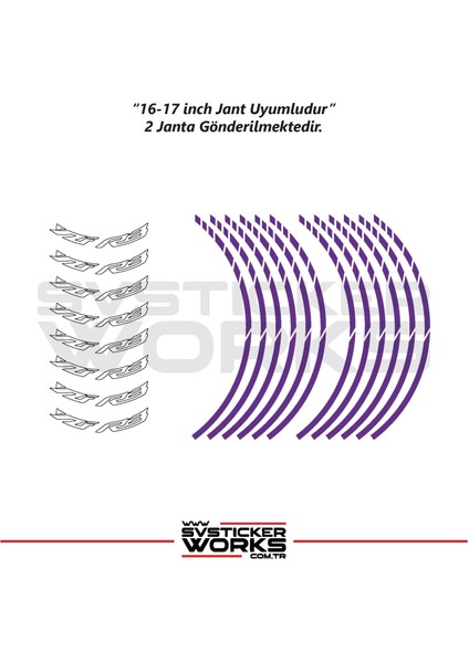 Yamaha Yzf-R3 Yazılı Jant Sticker Dış ve Iç Set Sticker Jant Şeridi modelleri