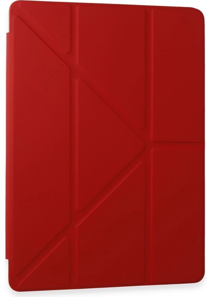 Newface Samsung Galaxy Tab A9 Kılıf Kalemlikli Mars Tablet Kılıfı - Kırmızı