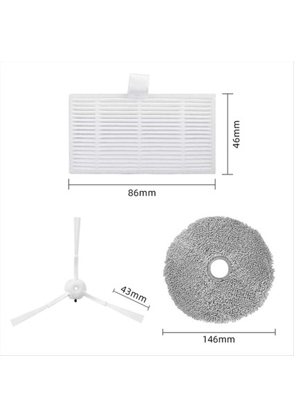 Xiaomi Lydsto W2 Ana Yan Fırça Hepa Filtreleri Paspas Kumaşları Toz Çanta Aksesuarları Replacemnet Yedek Parçalar (Yurt Dışından) indirimleri