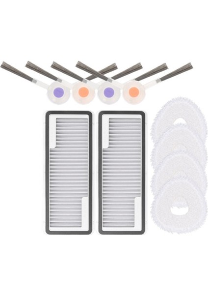 Narwal Için 10 Adet J4 / J4 Lite Robot Vakumları Temizleyici Aksesuarlar Yan Fırça Paspas Bezleri Filtre Yedek Yedek Parça (Yurt Dışından)