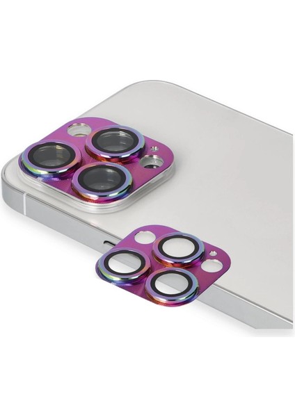 Iphone 13 Pro Max Pers Alüminyum Kamera Lens - Rainbow modelleri