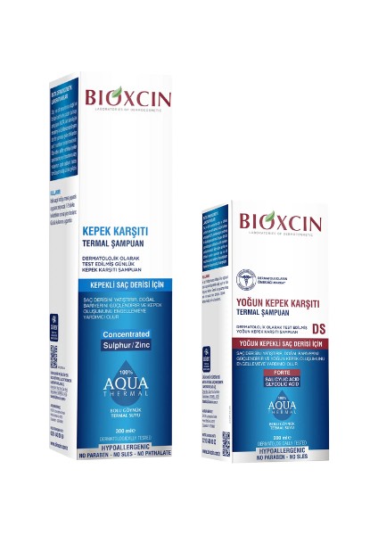 Aqua Thermal Kepeğe Karşı Etkili Şampuan Seti 200ML + 300ML modelleri