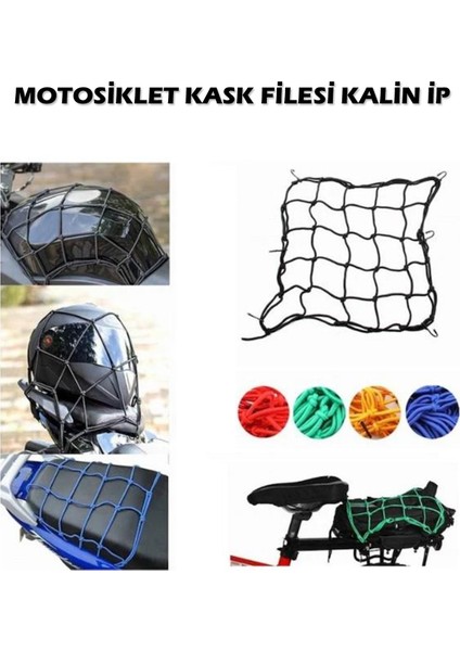 Motosiklet Kask Filesi Kalın Ip A Kalite