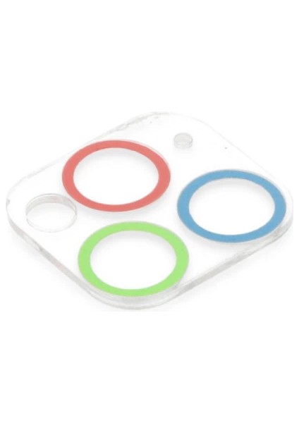 Iphone 11 Pro Renkli Kamera Lens Koruma Cam - Mavi-Yeşil modelleri