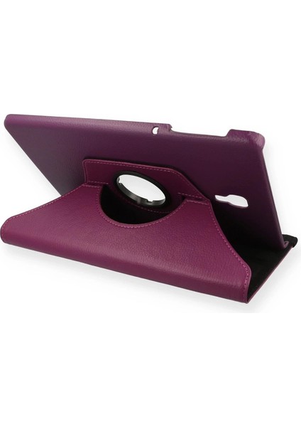 Samsung Galaxy T590 Tab A 10.5 Kılıf 360 Tablet Deri Kılıf - Mürdüm