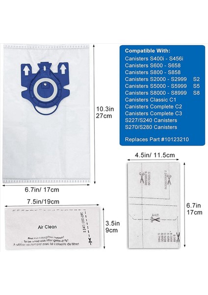 Miele Için 20X Toz Torbaları Vakum Süpürge Komple C3 Tam C2 Klasik C1 S400 S600 S800 Vakum Torbaları Hoover Torbaları (Yurt Dışından) indirimleri