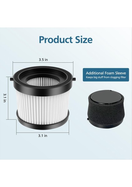 4 Dewalt 20V Için Filtre Kablosuz El Vakum DCV501HB 8 Köpük Kılıf Filtresi ve 1 Fırça Parça DCV5011H (Yurt Dışından) fiyatları