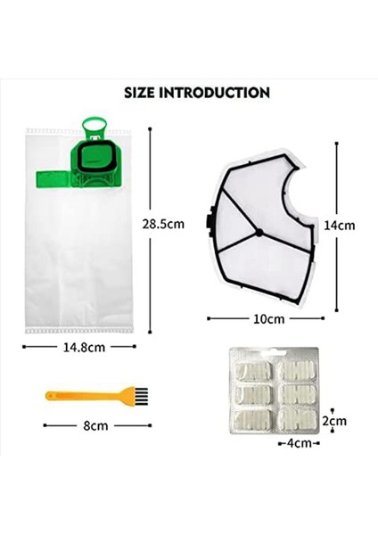 Vorwerk Kobold VK140 VK150-B Için Uyumlu Kobold Vakum Süpürge Torbası Kiti (Yurt Dışından) fiyatları