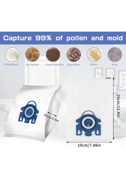 3D Verimlilik Miele Gn Vakum Için Toz Torbası 9917730 Hyclean Hoover Çantaları 2 Tablet Hava Temiz ve 2tablet Motor Filtresi (Yurt Dışından) fiyatları