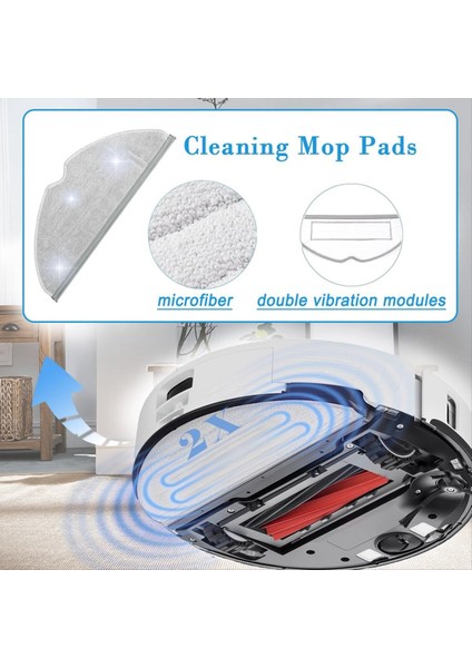 Roborock S8 / S8 Plus / S8 Pro Ultra Yedek Yedek Parçalar Ana Yan Fırça Hepa Filtre Mop Bez Toz Çantası Için (Yurt Dışından) fırsatları