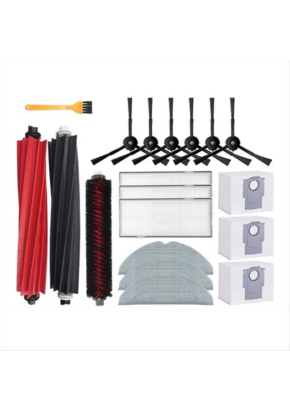 Roborock S8 S8 S8 Pro Ultra S8+ G20 Robot Vakum Parçaları Ana Yan Fırça Mop Hepa Filtre Toz Çantası Temizlik Yuvarlanma Fırçası (Yurt Dışından)