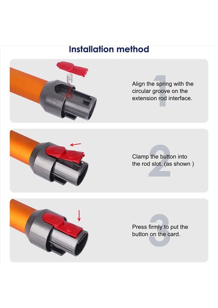 2pc Vakum Süpürge Kip Klipsi Mandal Sekmesi Dyson V7 V7 V8 V10 V11 V15 Vakum Süpürge Parçaları Anahtar Düğmesi Yaylı (Yurt Dışından) fiyatları
